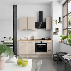 Küchenblock Easytouch High m. Geräten Sandfarben