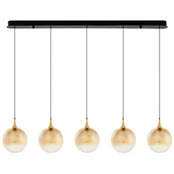Nova Luce 9416964 ORENDA Pendelleuchte Schwarz & Gold