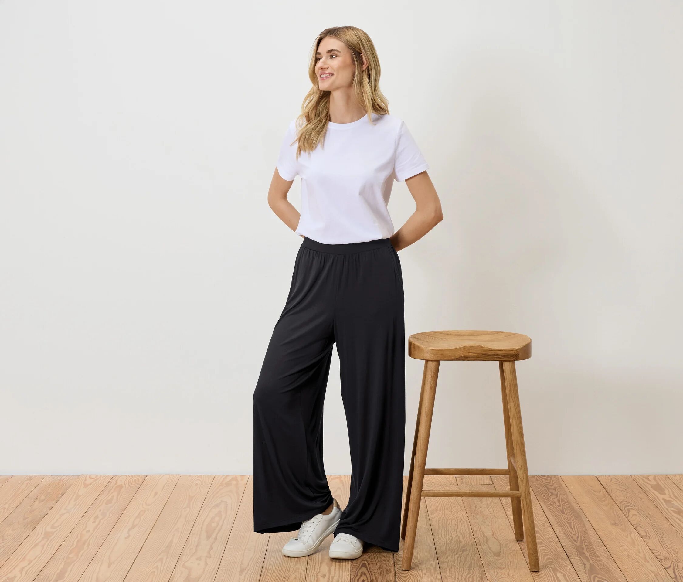 Tchibo - Palazzohose - Damen - Gr. XL - schwarz