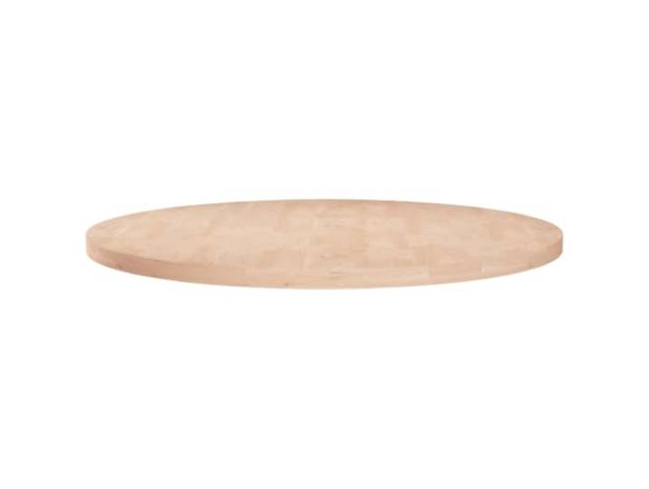 Kaorsrow Runde Tischplatte Ø80x2,5 cm Unbehandeltes Massivholz Eiche Rustikale Holzplatte für DIY Couchtische und Bistro-Möbel im Essbereich, Restaurant oder Wohnzimmer geeignet.