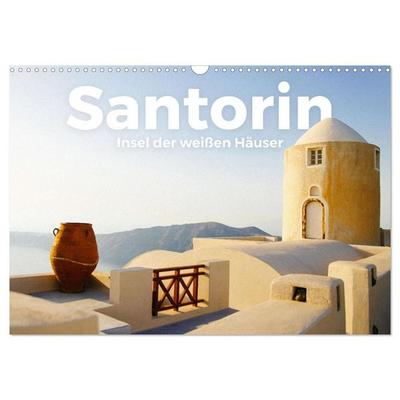Santorin - Insel der weißen Häuser (Wandkalender 2027 DIN A3 quer), CALVENDO Monatskalender