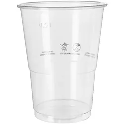 MONOUSO - Plastikbecher Transparent PP 650ml (1.000 Stück)