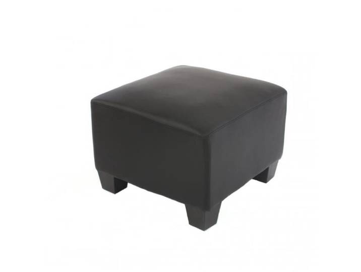 Canapé-élément pouf repose-pied Lyon modulaire simili-cuir ~ noir