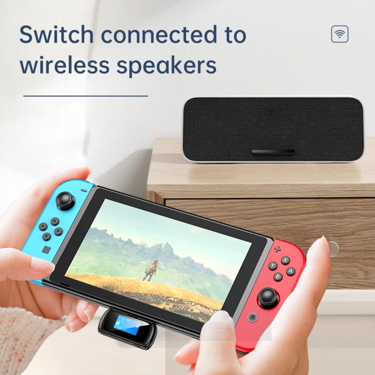 INF Adaptateur audio Bluetooth 2-en-1 émetteur/récepteur – Bluetooth 5.0, AUX 3,5mm, portée 10m
