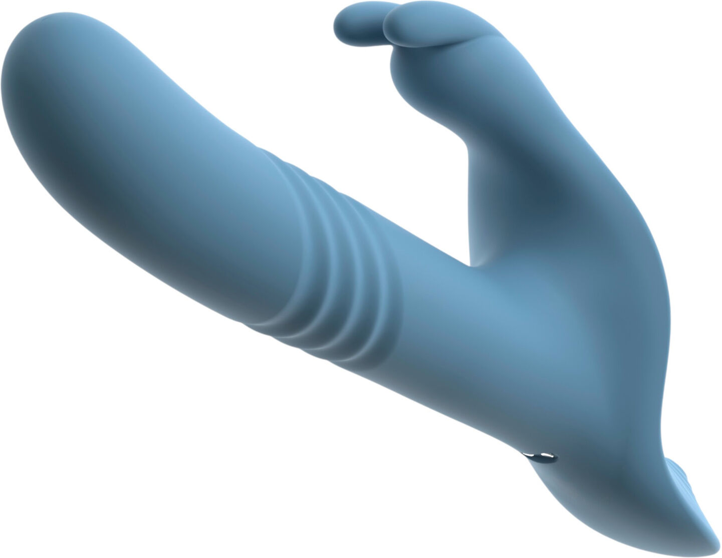 You2Toys - 3‑piece strap-on rabbit thrusting vibrator with remote control (blue)