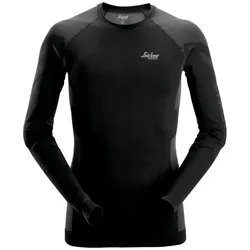 Snickers Workwear, Unisex, Funktionsshirt, Unterzieh-Langarmshirt In-Motion 9491 (S), Schwarz, Grau, S