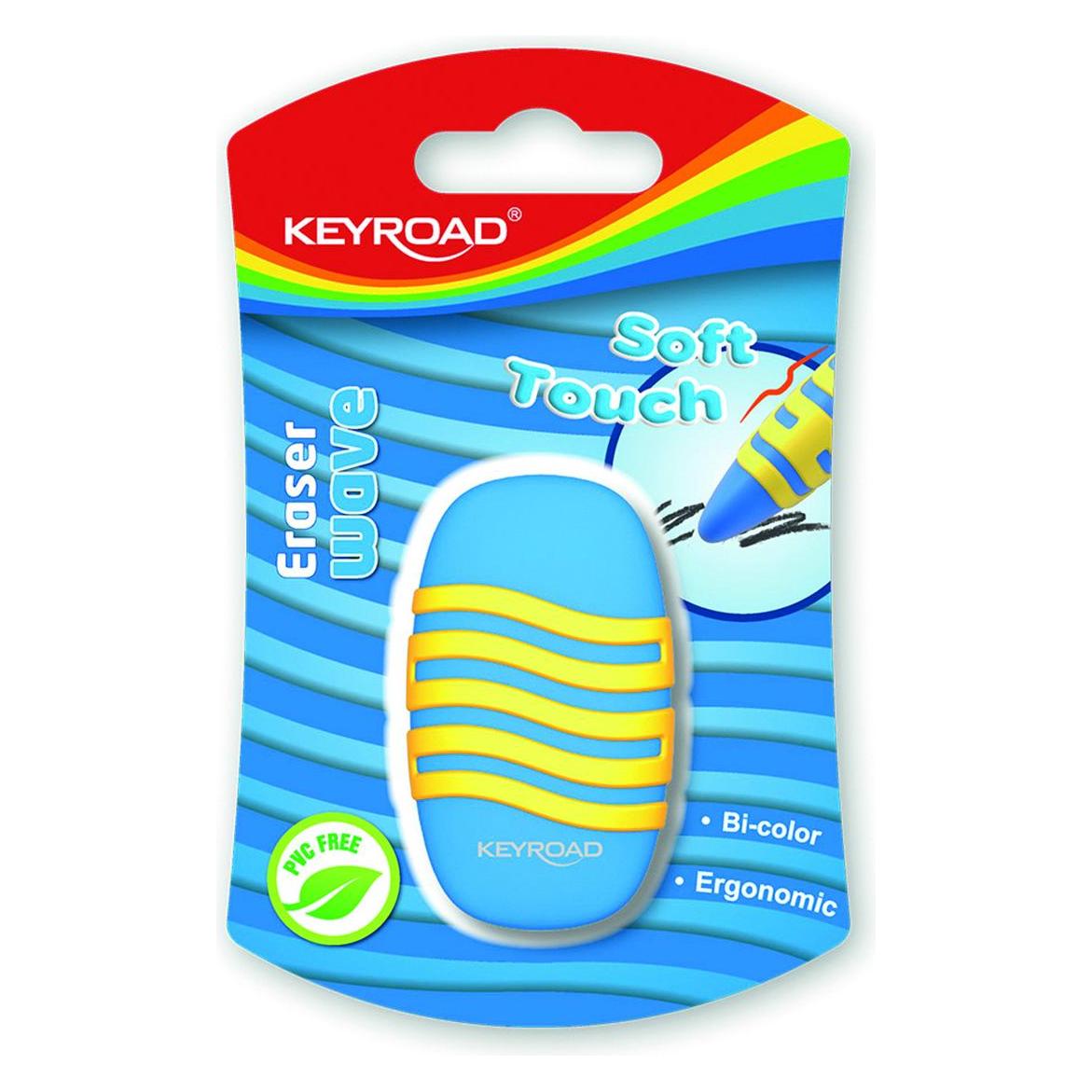 Keyroad Wave universal-radierer, blister, farbmischung (KR971388)