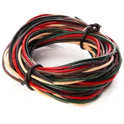 Lederriemen, bunt, 2 mm, 5x 2 m