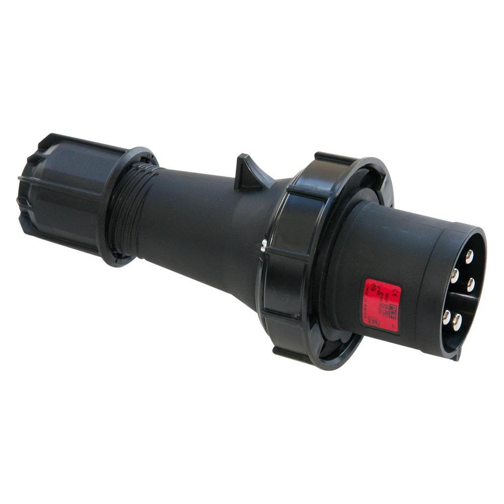 PCE 045-6xs Stecker 125A 5p 6h IP67 Power Twist schwarz (045-6xs-PCE-)