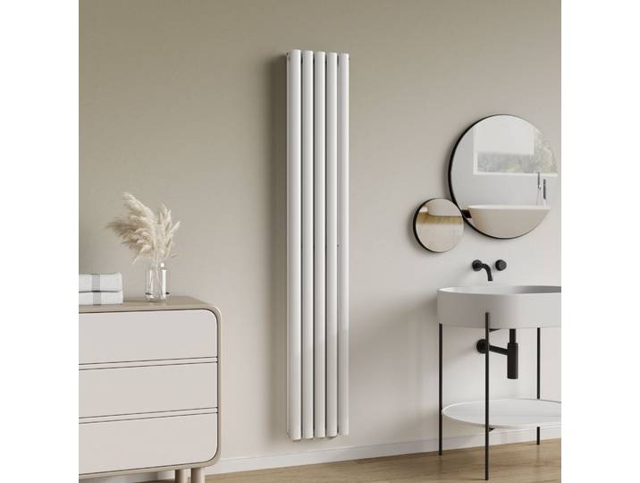 Radiateur tubulaire 'Nore' Blanc 180x30cm Double couche 1122W