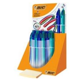Bic Druckkugelschreiber 4 Colours Smooth Gradient, Display Strichfarben: blau, rot, grün, schwarz, rund (524093)
