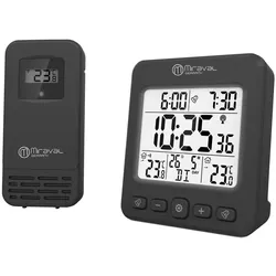 Miraval LCD Funk-Wetterstation mit Außensensor Wecker Funkuhr Kalender Datum 2 Alarme - 4-MV5832-2