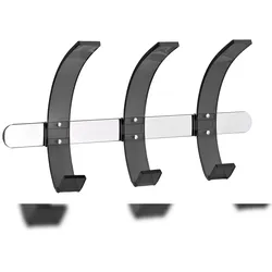 ALCO Wandgarderobe Leiste Metall Haken Acryl 37x9,5x20cm schwarz/silber