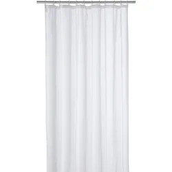 Duschvorhang Uni 180 x 200 cm Polyester Weiß