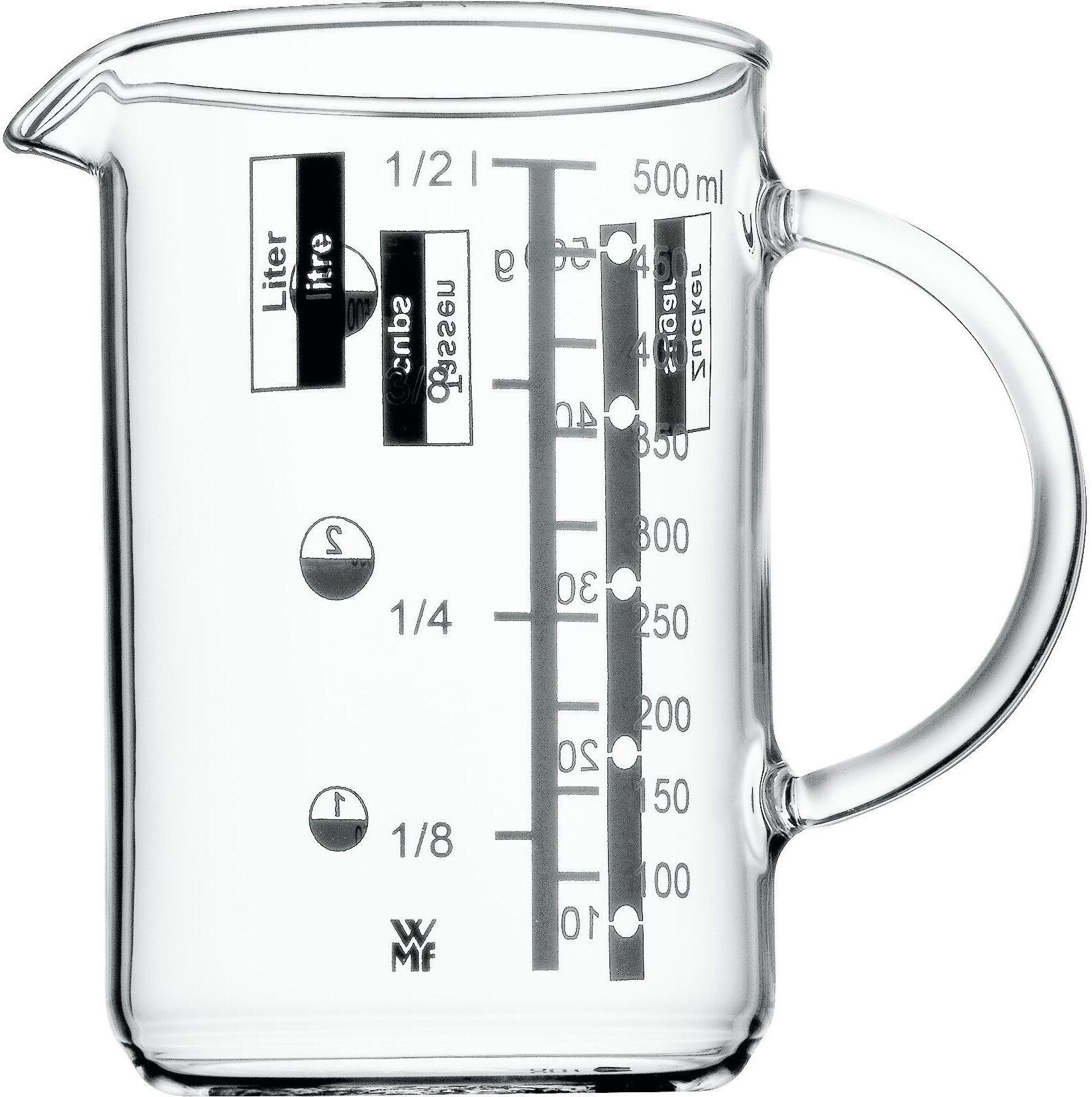 Messbecher WMF "Messbecher 0.5 Liter Gourmet", transparent, Ø:16cm, Glas, Messbecher, Messbecher transparent Volumen 0,5 l