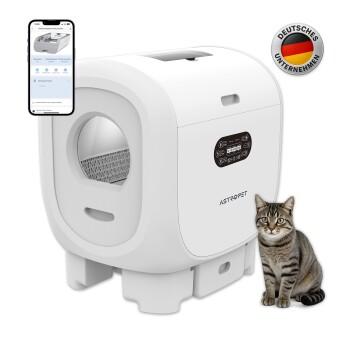 AstroPet Jupiter Pro Katzenklo Selbstreinigend mit App-Steuerung | 101L XXL Selbstreinigende Katzentoilette, UVC-Luftreinigung und Duftkartusche,Große Fassungsvermögen für Mehrere Katzen