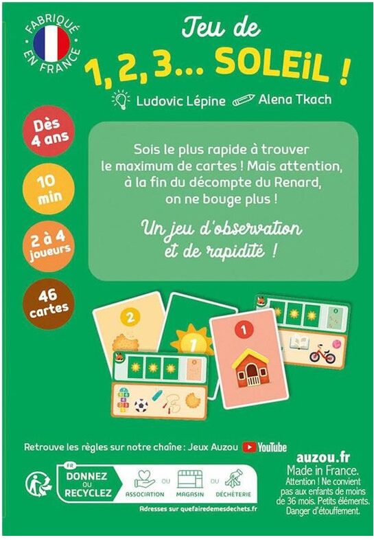 Mon Premier Jeu de 1, 2, 3 Soleil - Auzou