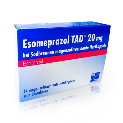 TAD Pharma GmbH ESOMEPRAZOL TAD 20 mg bei Sodbrennen msr.Hartkaps. 14 St 10963389