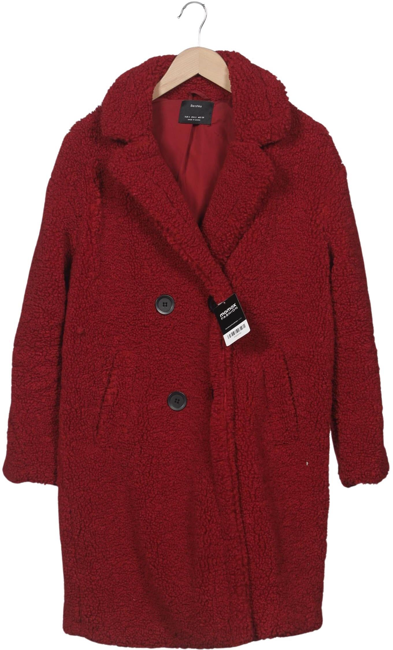 bershka Damen Mantel, Rot, Gr. S, Synthetik - Second Hand