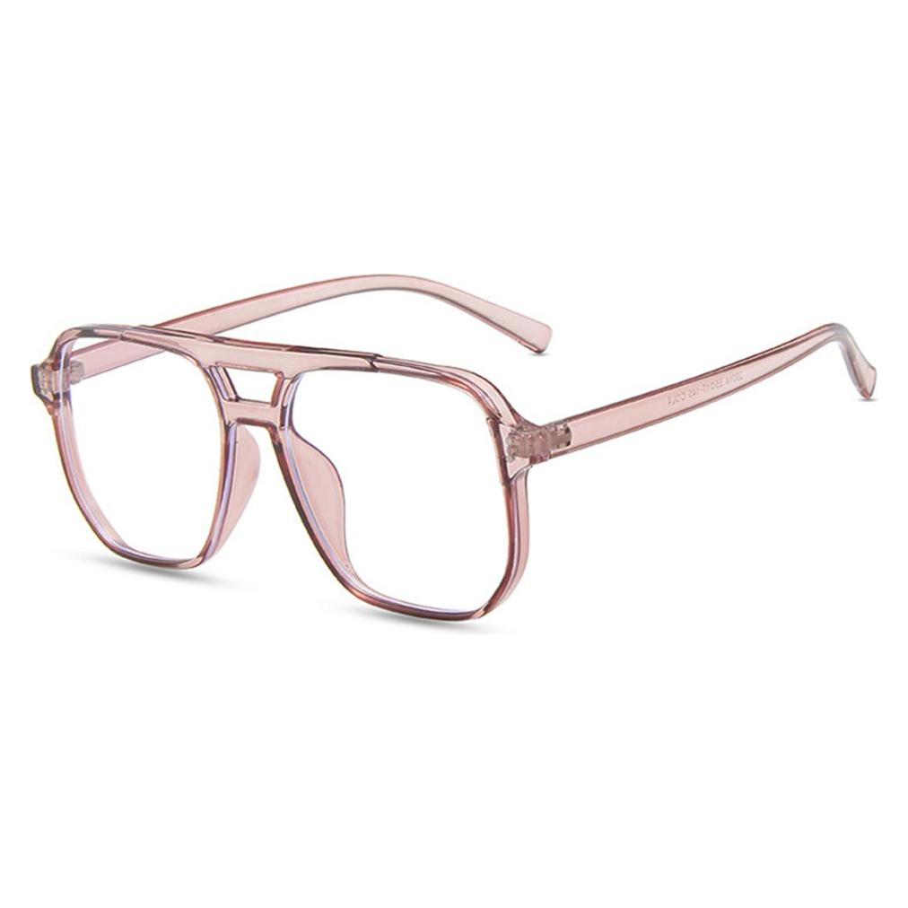 Techsuit - Anti-Blue Light Glasses Reflex PC (PC28014-C4) - Square - Pink (56340771)