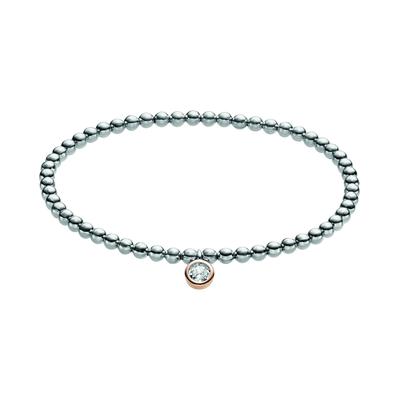 Armband ADELIA´S "Armband aus 925 Silber vergoldet", rosa (gold), Armbänder, Damen, Silber 925 (Sterlingsilber), Armband, mit Zirkonia