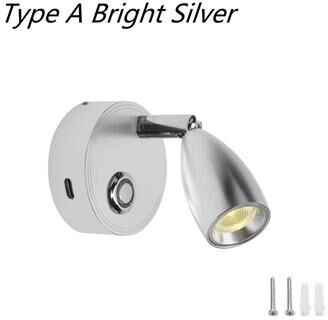 Uplift Picks Tokili Dimmable LED Reading Spotlight With Dual USB Charging Ports silver (a) 2 W neutral White 4000k