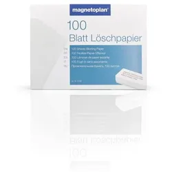 magnetoplan Löschpapier, 100 Blatt, zum Auswechseln für Tafellöscher, weiß
