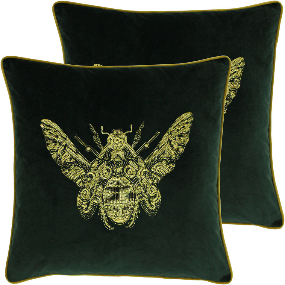 Mercer41 Kirk Geometric Square Cushion Emerald 50cm H X 50cm W X 4cm D