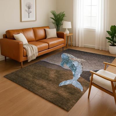 Addison Rugs Premium Washable Super Soft Modern Whale Mayfield Rug