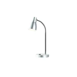 KHG LED-Tischleuchte silber mit flexiblem Arm   ¦ silber ¦ Maße (cm): H: 43,5  Ø: 11.5