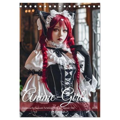 Anime-Girls - Japanische Kawaii-Schönheiten im Anime-Stil (Tischkalender 2026 DIN A5 hoch), CALVENDO Monatskalender