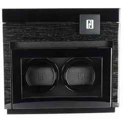 PAUL DESIGN - UHRENBEWEGER GENTLEMAN 2+3 - black apricot / für 2 Uhren, aufbewahren für 3 Uhren