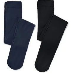 Tchibo - 2 Kinder-Nylon-Strumpfhosen - Mädchen - Gr. 110/116 - dunkelblau