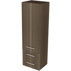Madrid  Schrank 140 cm, Tür Anschlag: rechts, Holzfarbe Badmöbel: C020 Nussbaum dunkel Dekor