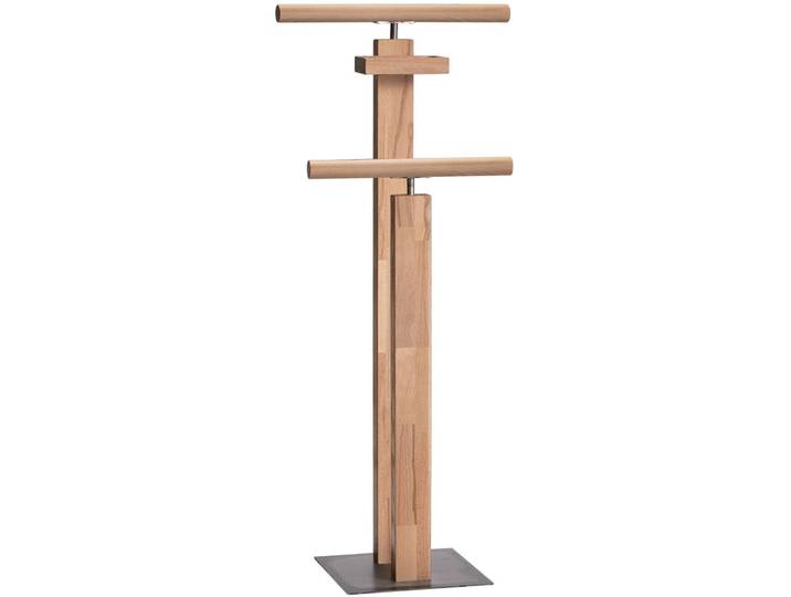 Hasena Herrendiener Claudio Kernbuche, schmiedeisenfarbig Kernbuche massiv, Stahl B 45 cm - Herrendiener