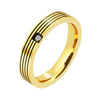 Partnerring AKZENT "Peculiarity, langlebig" Gr. 54, gold (goldfarbig), Fingerringe, Damen, 54, Edelstahl