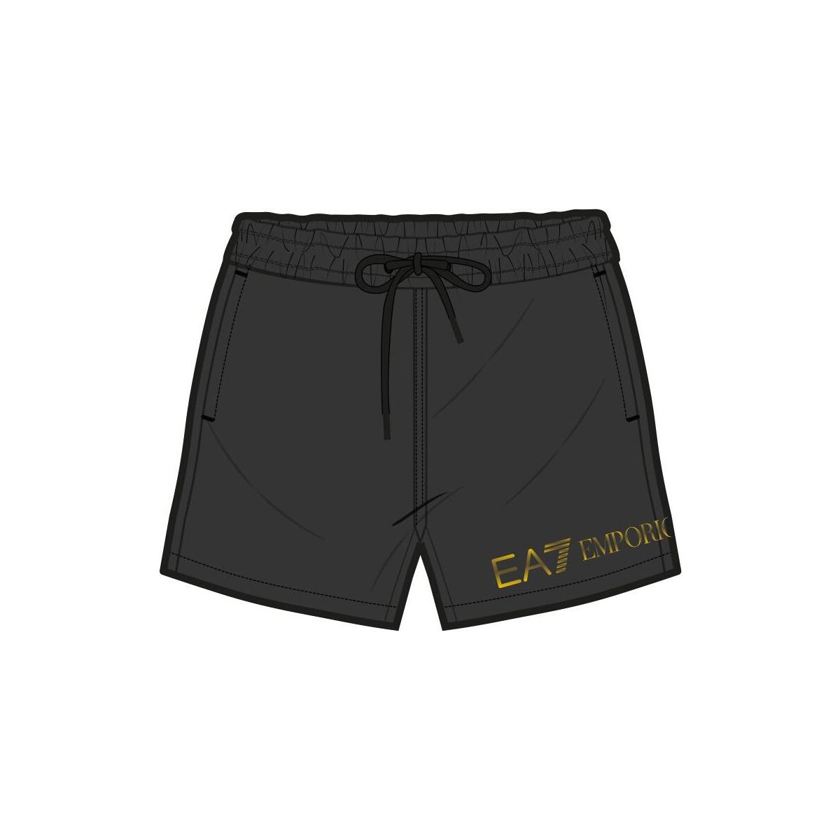 EA7 Swimming Trunk Active - Water Sport BW M Extended Logo Boxer black/gold (MC004) XL 7M002000 AF13049-MC004-XL