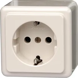 Kopp 101801009 STANDARD - Schutzkontakt-Steckdose, Farbe: cremeweiß