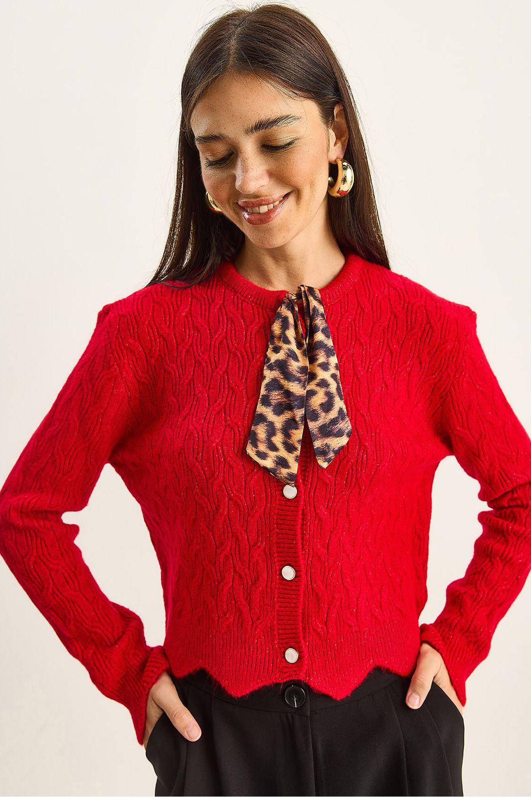 Gelaagde Brei Cardigan