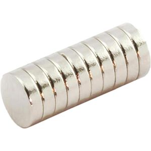 Böttcher-AG Magnete N35, silber, Neodym Magnet, Ø 8 mm, Höhe 2 mm, Scheibenmagnet, 10 Stück