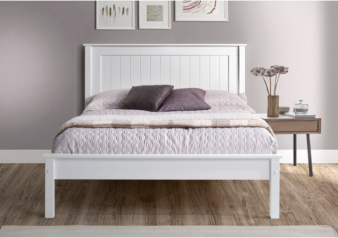 Three Posts Stockdale Bed Frame White Kingsize (5')