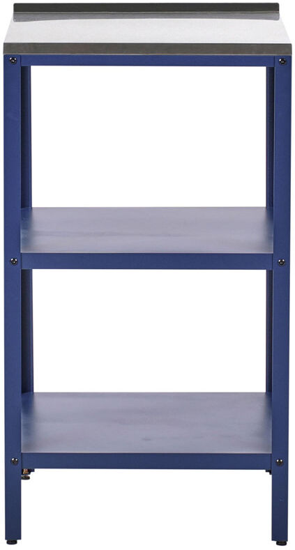 Beliani Outdoor Kitchen Island VILAMA Blue 90cm H X 50cm W X 50cm D