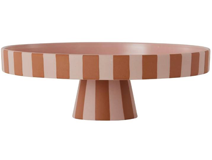 Dekoschale OYOY Toppu Tray , rosa (caramel, rose), B:27cm H:9cm, Keramik, Dekoschalen, Dekoschale