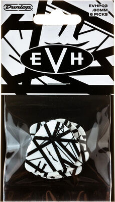 Dunlop EVH White w Black Stripes .60