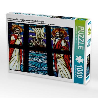 CALVENDO Puzzle Glasfenster im Königsberger Dom in Kaliningrad | 1000 Teile Lege-Größe 64x48cm Foto-Puzzle für glückliche Stunden
