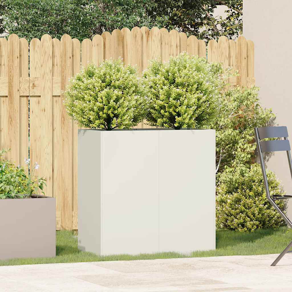 Rio Outdoor Planter Box White 31.50" H x 31.50" W x 15.75" D