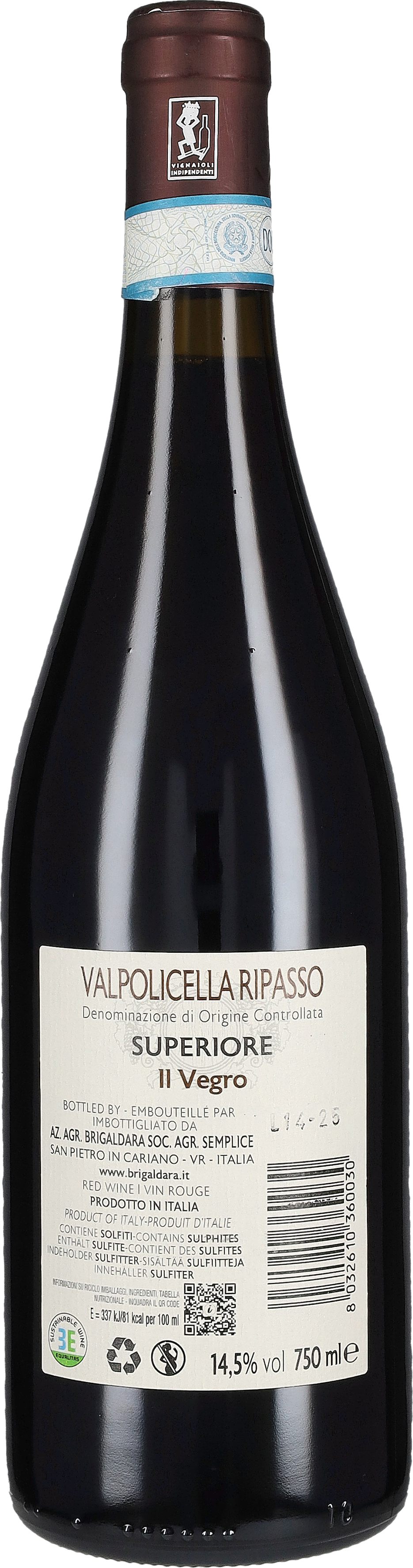 Valpolicella Ripasso Superiore 'Il Vegro' Brigaldara 2024