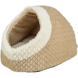Trixie Katzenhöhle Kaline Mio Braun Creme Polyester Plüsch 35 x 26 x 41 cm (Hund, Katze), Hundebett + Katzenbett