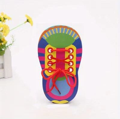 Perfect Picks Market Learn To Tie Shoelaces Toy, Fine Motor Skills Educational Toy For Boys And Girls, Shoelace Threading Teaching Toys 1pcs