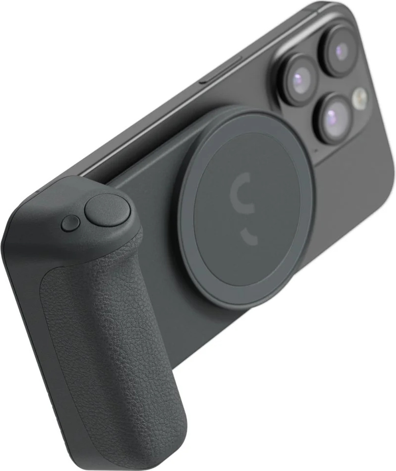 ShiftCam SnapGrip, Griffigkeit, Dunkles Grau, Polycarbonat (PC), Harz, Apple iPhone 15 Pro Max iPhone 15 Pro iPhone 15 Plus iPhone 15 iPhone 14 Pro Max iPhone 14 Pro..., USB Typ-C, Integrierte Batterie